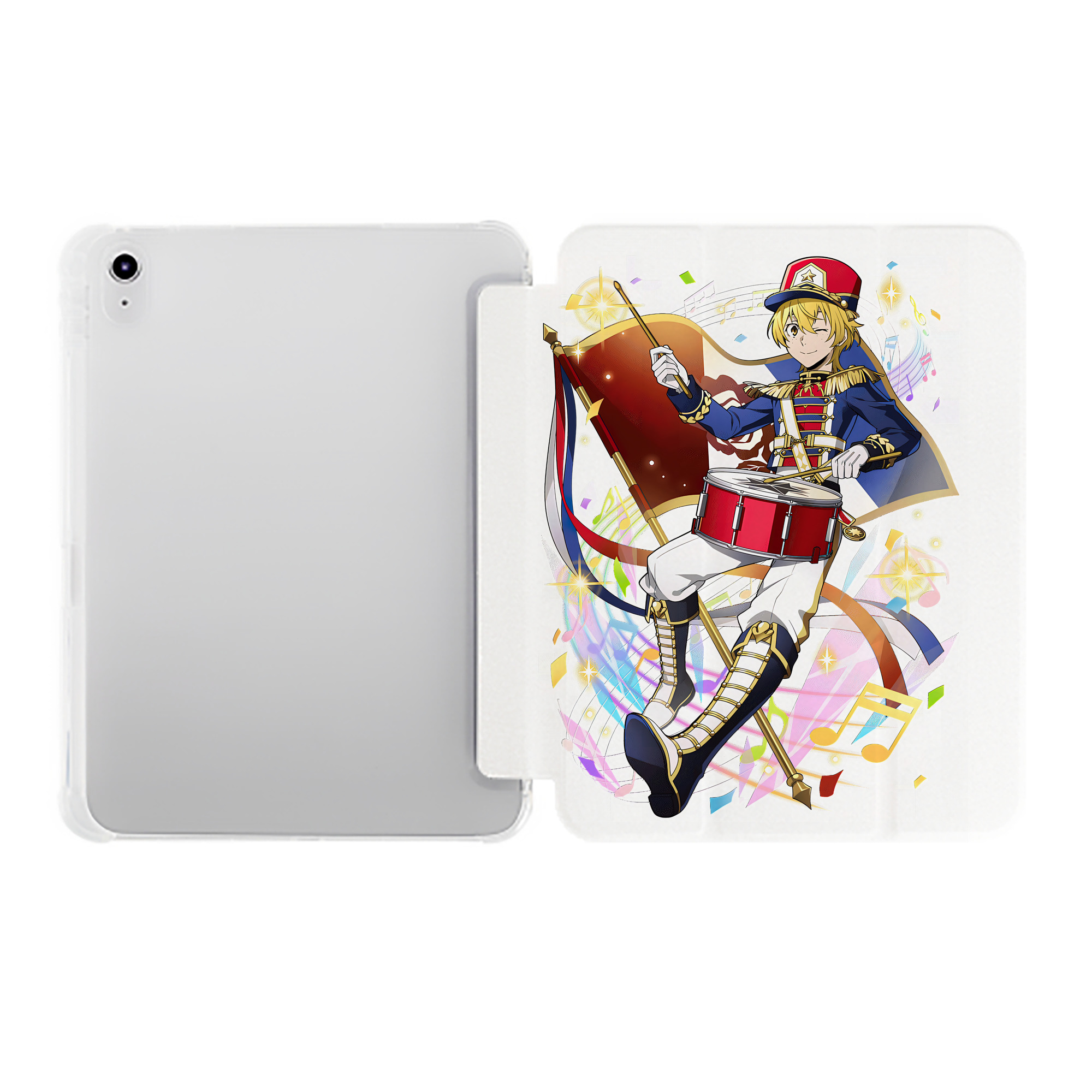 （画像用） 文豪ストレイドッグス Bungo Stray Dogs IPad ケース ペン収納付き 三つ折りスタンド PUレザー×シリコン 対応機種9.5/10.5/10.9インチ